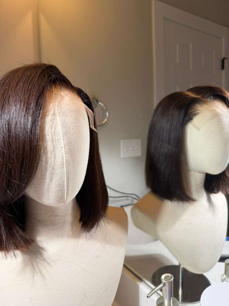 Chocolate Glow Side-Part Bob — 10” HD Lace Wig