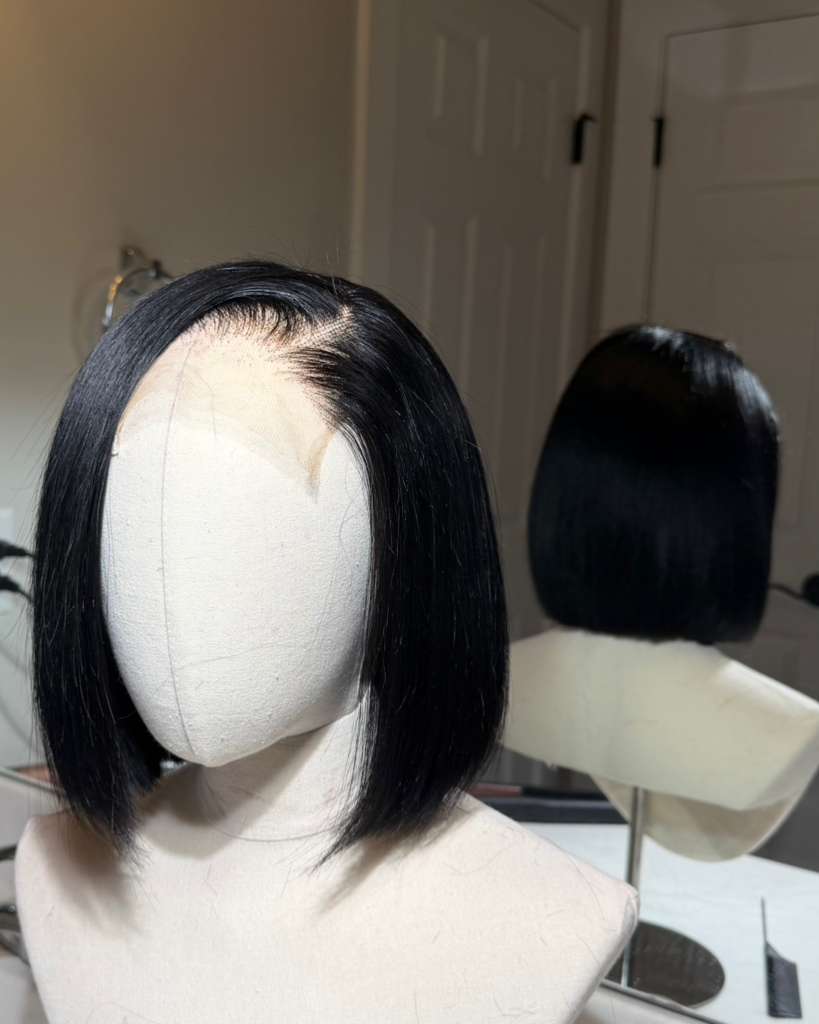Midnight Silk Straight — 8” HD Closure Wig