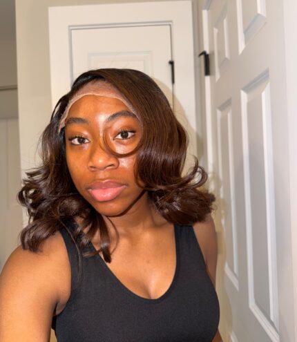 Chocolate Root Luxe Curl — 14” HD Closure Wig